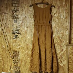 Sincerely Jules Sleeveless Tan Maxi Dress
